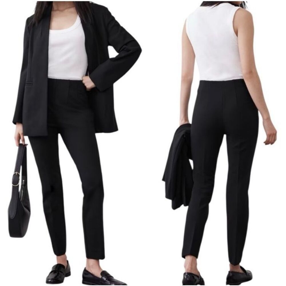 Banana republic Devon straight leg black dress pants size 6L NEW #650